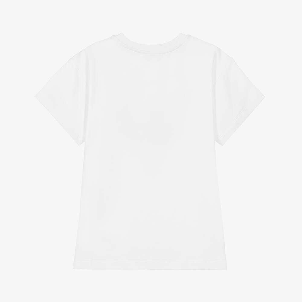 Moschino-Girls White Logo Summer Frock | Childrensalon Outlet