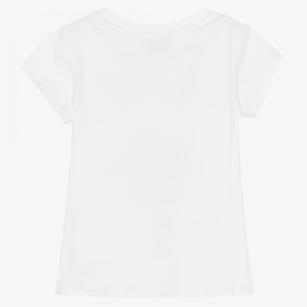 Moschino Кид-Тин-Белая футболка для девочек | Childrensalon Outlet