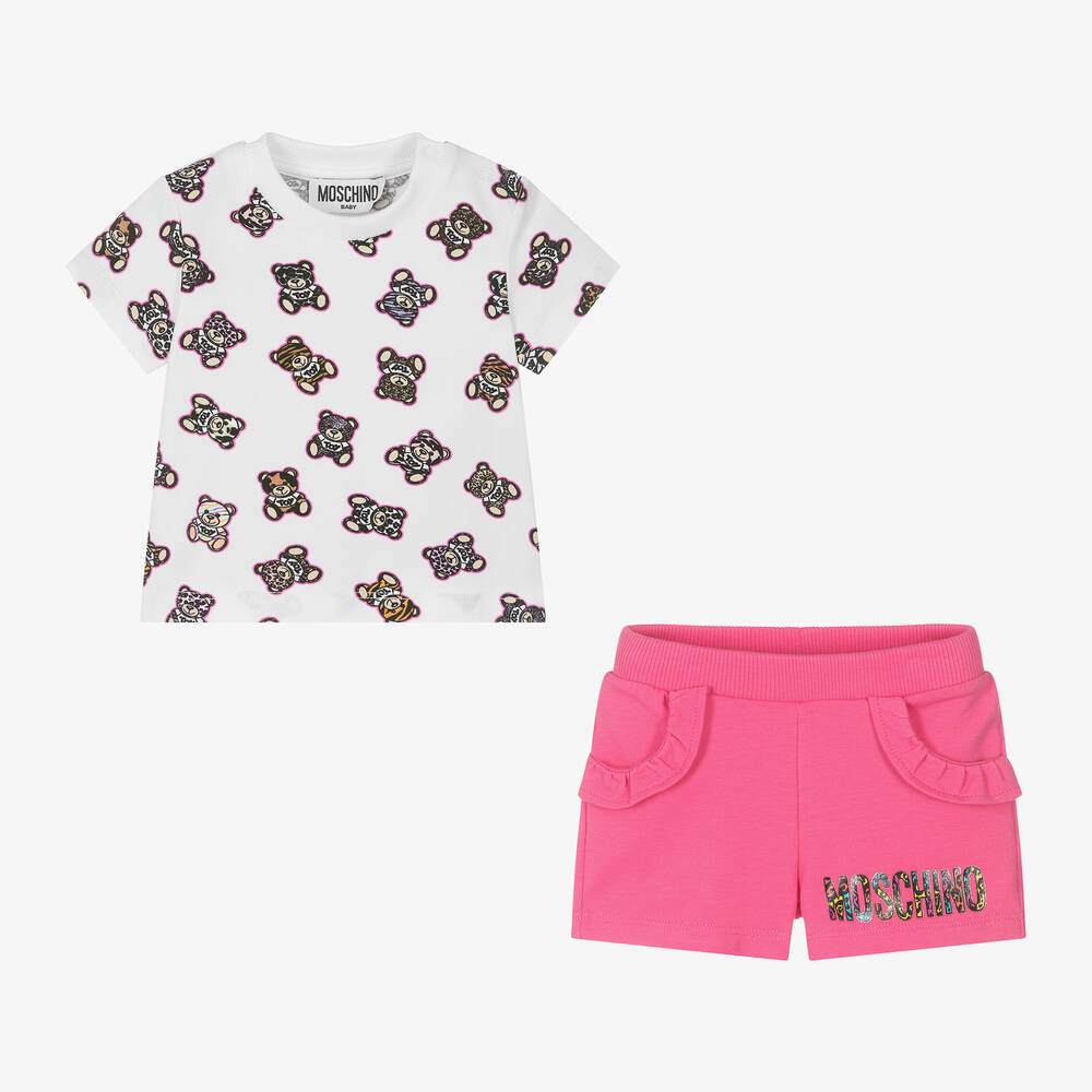 ショートパンツ MOSCHINO Women Shorts  Burmudas A032404521002 WHITE MOSCHINO White Shorts with Moschino Swim Logo | Loverlock