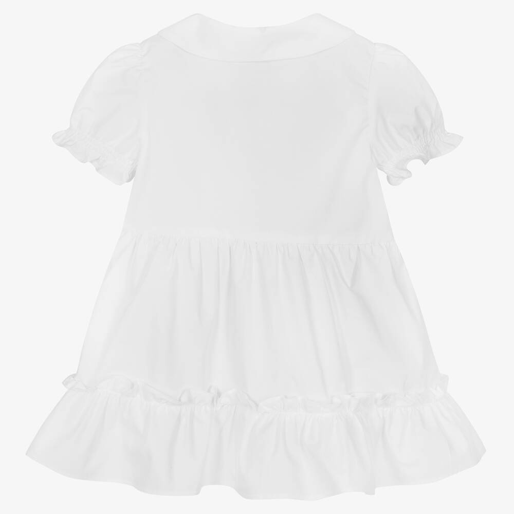 ワンピースその他 MOSCHINO Women Dresses A0404 3722 1002 White White logo-print cotton dress Moschino - women - MOSCHINO