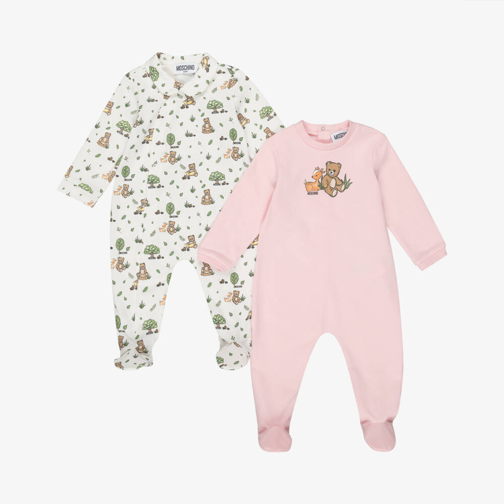 Moschino-Girls Woodland Dream Babygrow Set | Childrensalon Outlet