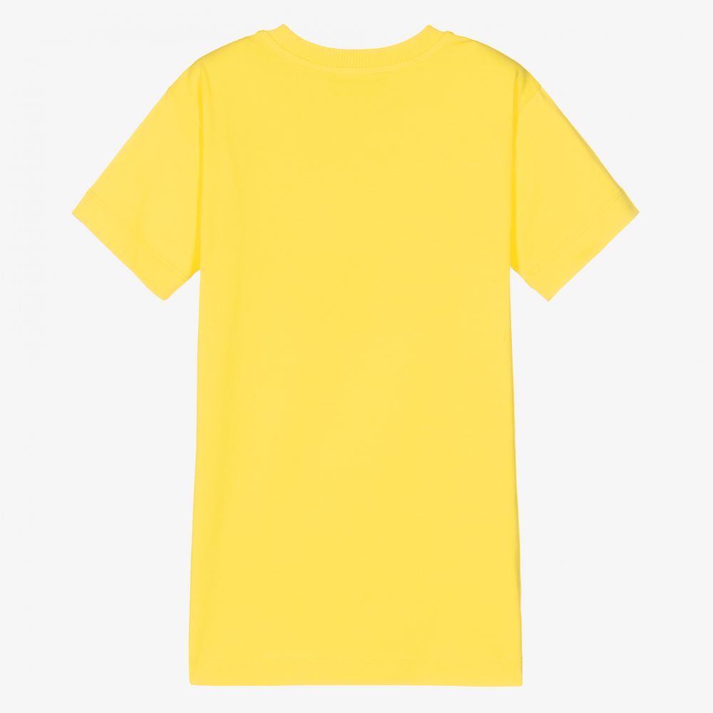 Moschino Kid-Teen-Girls Yellow Logo Dress | Childrensalon Outlet