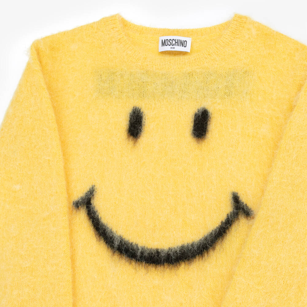 Moschino-Свитер из шерсти с солнечной улыбкой для девочек | Childrensalon Outlet