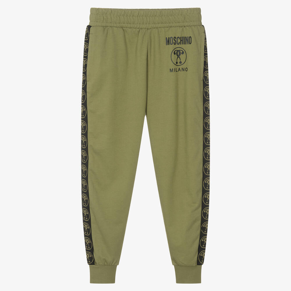 Moschino Kid-Teen - Pantalon de jogging vert en coton | Childrensalon