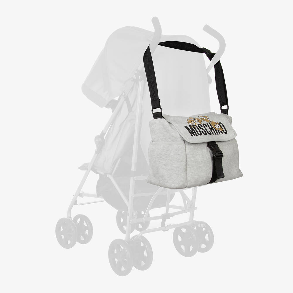 Grey moschino changing bag on sale