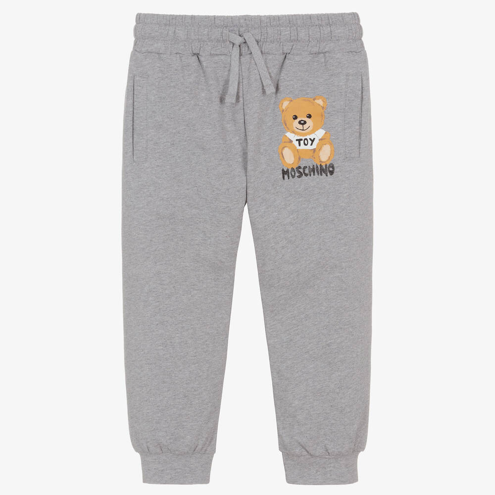Moschino Kid-Teen-Grey Cotton Jersey Joggers | Childrensalon Outlet