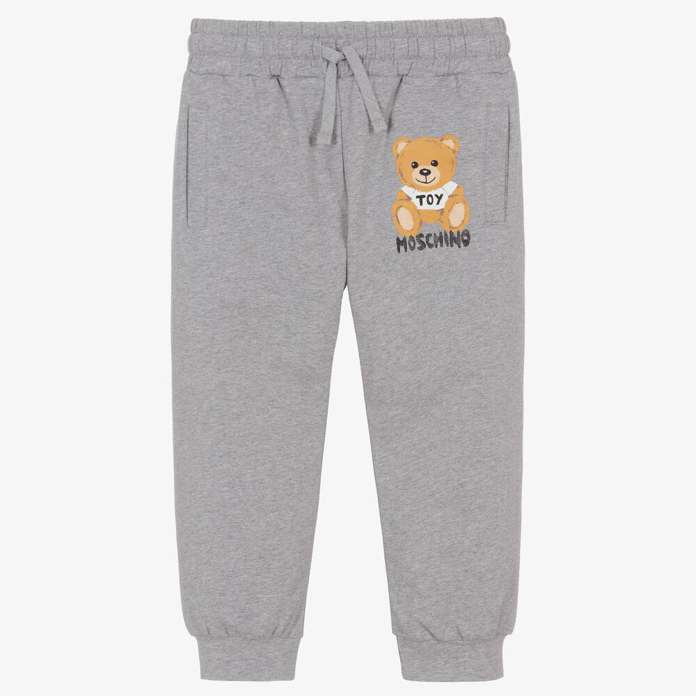 Moschino Kid-Teen - Pantalon de jogging gris en jersey de coton | Childrensalon