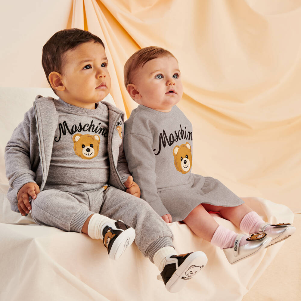 Moschino Baby-Grey Cotton Jersey Joggers | Childrensalon Outlet