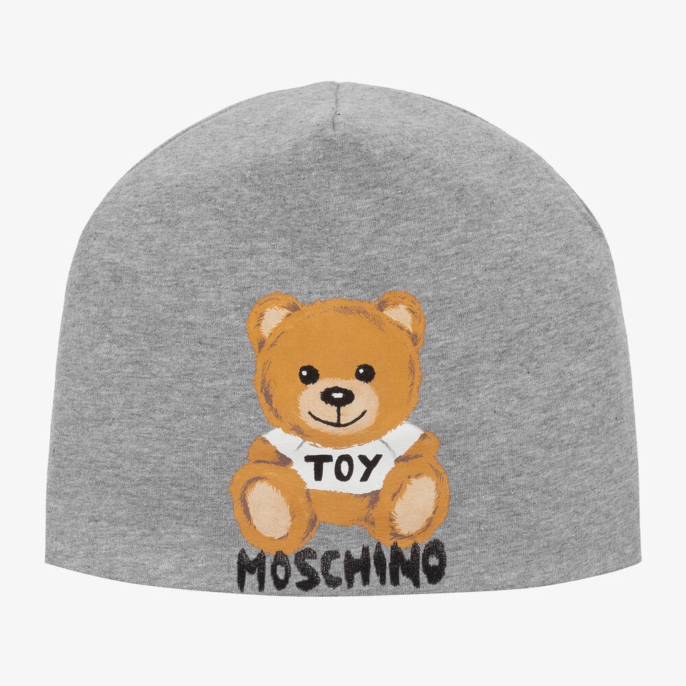 Moschino Kid-Teen - Grey Cotton Logo Hat | Childrensalon