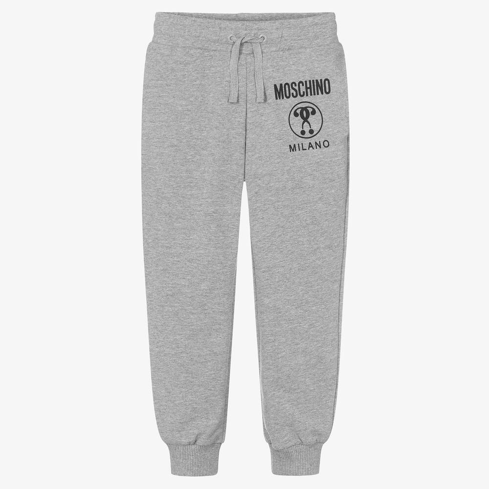 Moschino Kid-Teen - Grey Cotton Logo Joggers | Childrensalon