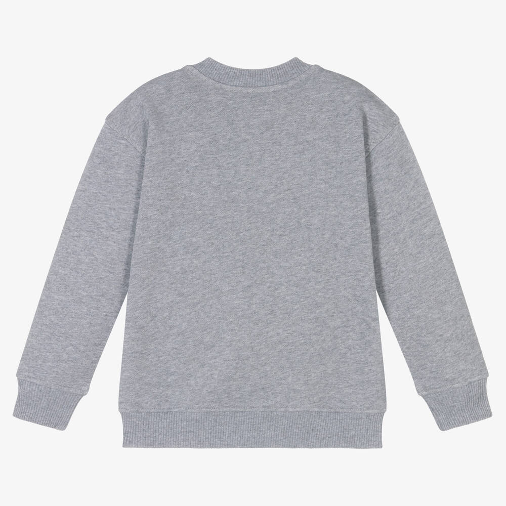 Moschino Kid-Teen-Grey Cotton Teddy Sweatshirt | Childrensalon Outlet