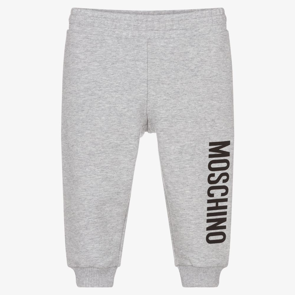 Moschino Baby Grey Jersey Logo Joggers Childrensalon Outlet
