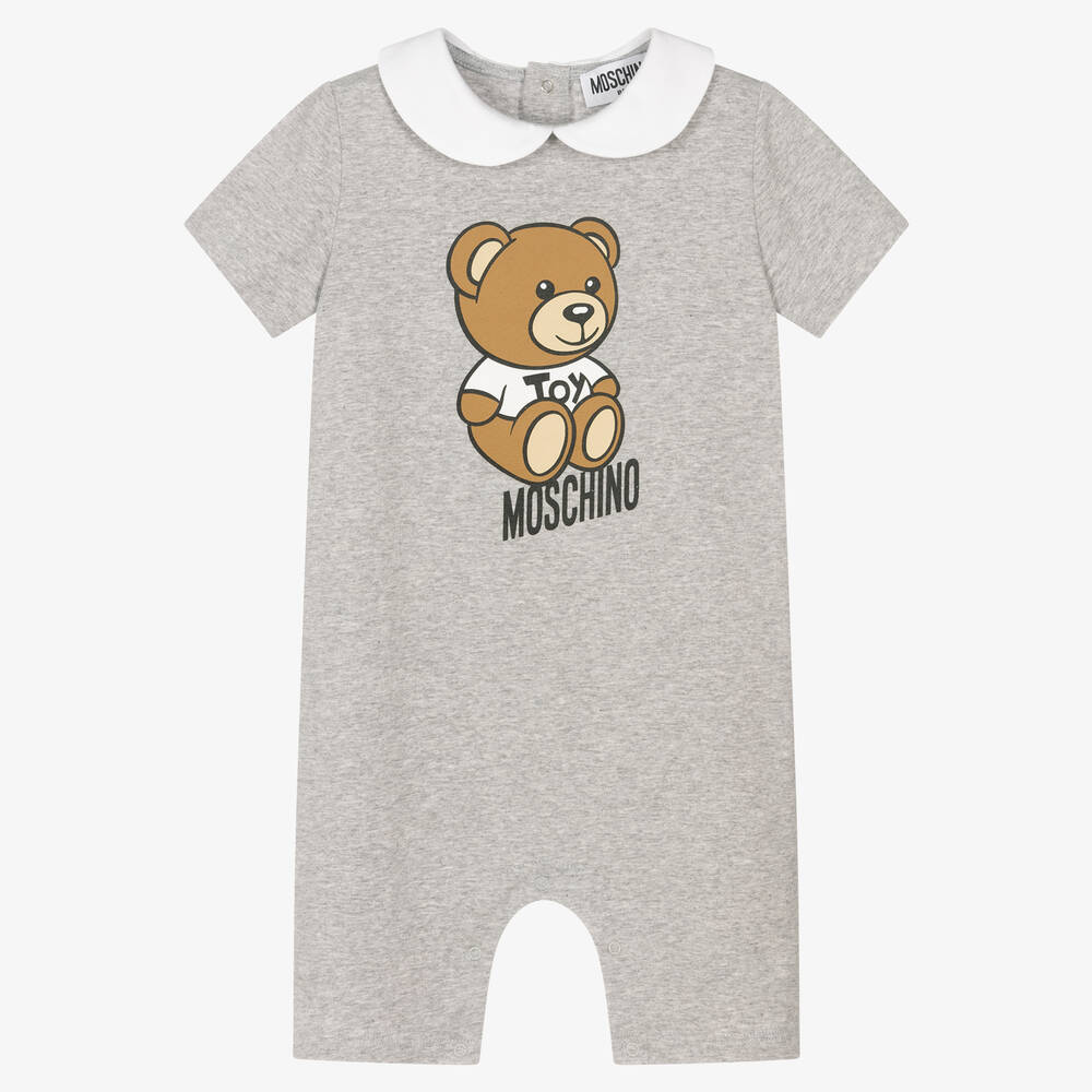 Moschino Baby - Серый песочник с медвежонком | Childrensalon