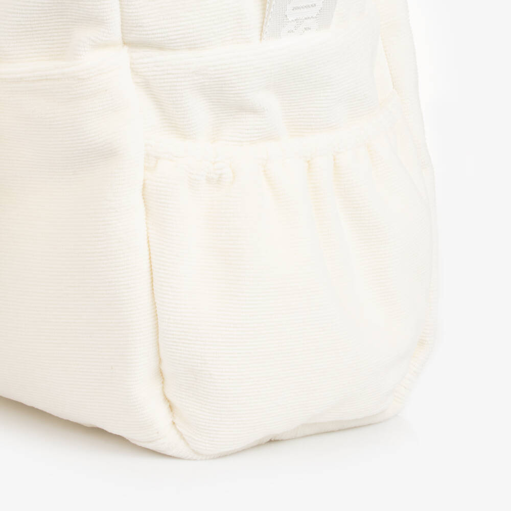 Moschino-Ivory Corduroy Baby Changing Bag (50cm) | Childrensalon Outlet