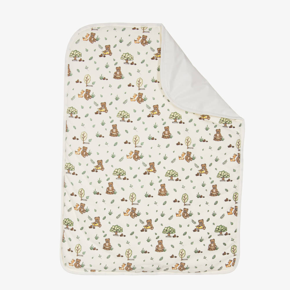 Moschino-Ivory Corduroy Baby Changing Bag (50cm) | Childrensalon Outlet