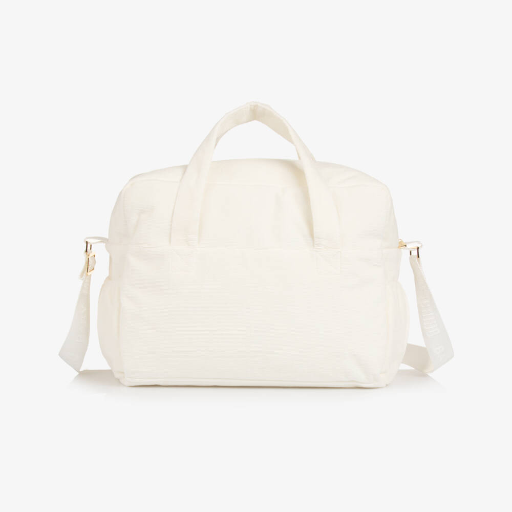 Moschino-Ivory Corduroy Baby Changing Bag (50cm) | Childrensalon Outlet
