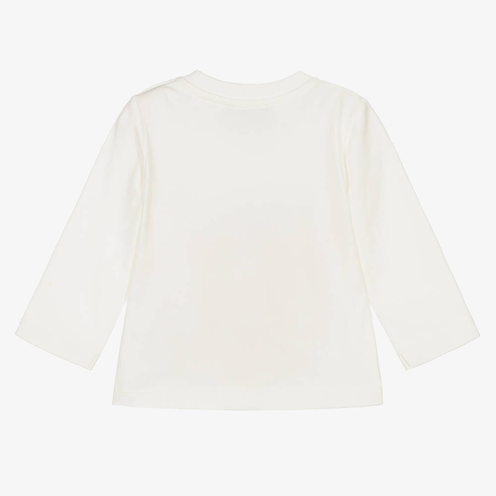 موسكينو Baby-توب بطبعة تيدي بير قطن جيرسي لون عاجي | Childrensalon Outlet