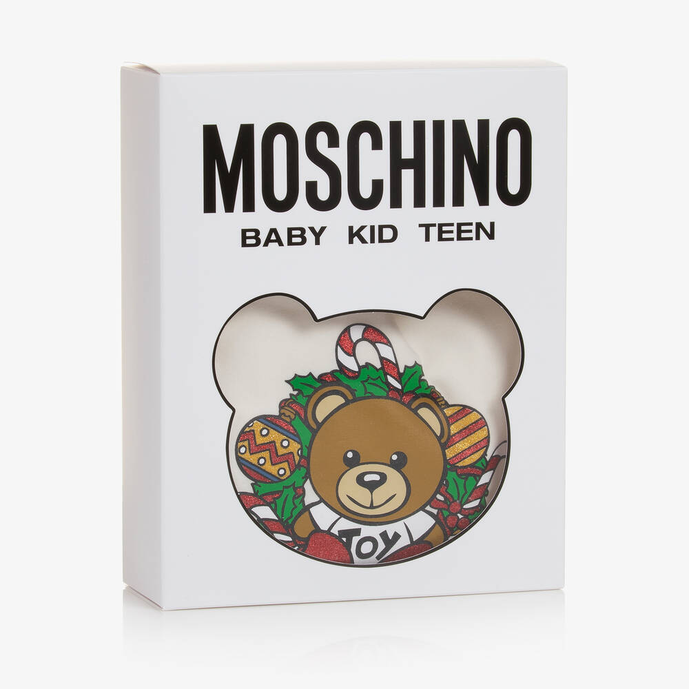 موسكينو Baby-توب بطبعة تيدي بير قطن جيرسي لون عاجي | Childrensalon Outlet