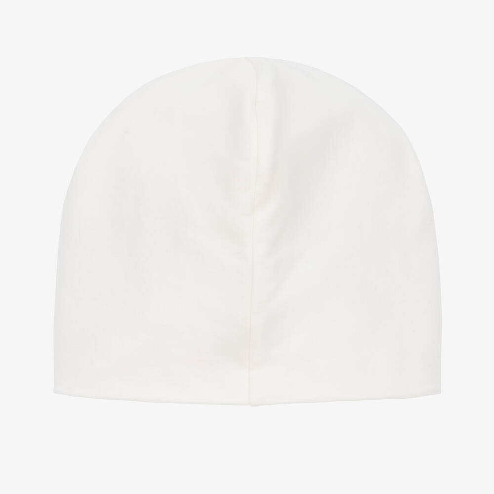Moschino Кид-Тин-Ivory Cotton Logo Hat | Childrensalon Outlet