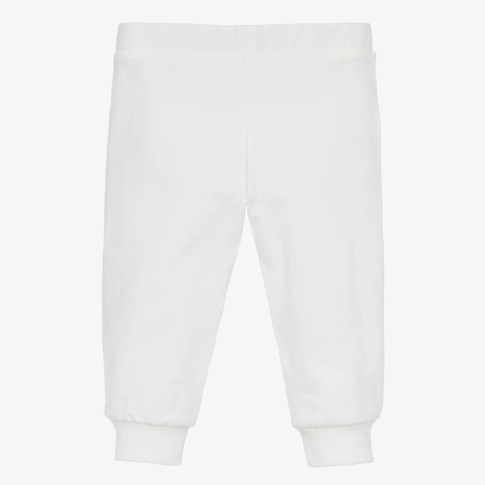 Moschino Baby-Ivory Cotton Logo Joggers | Childrensalon Outlet