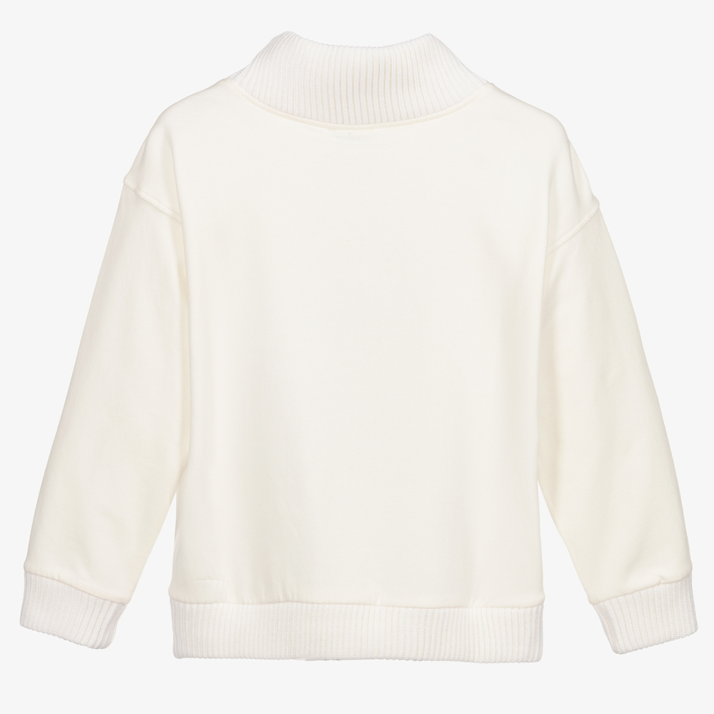 Moschino Kid-Teen-سويتشيرت قطن جيرسي لون عاجي | Childrensalon Outlet