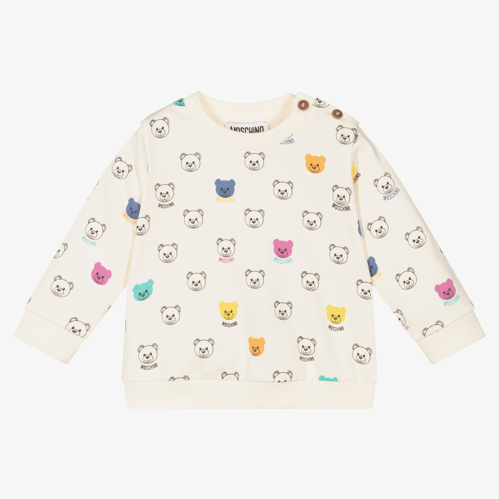 Moschino Baby - Elfenbeinfarbenes Baumwoll-Sweatshirt | Childrensalon