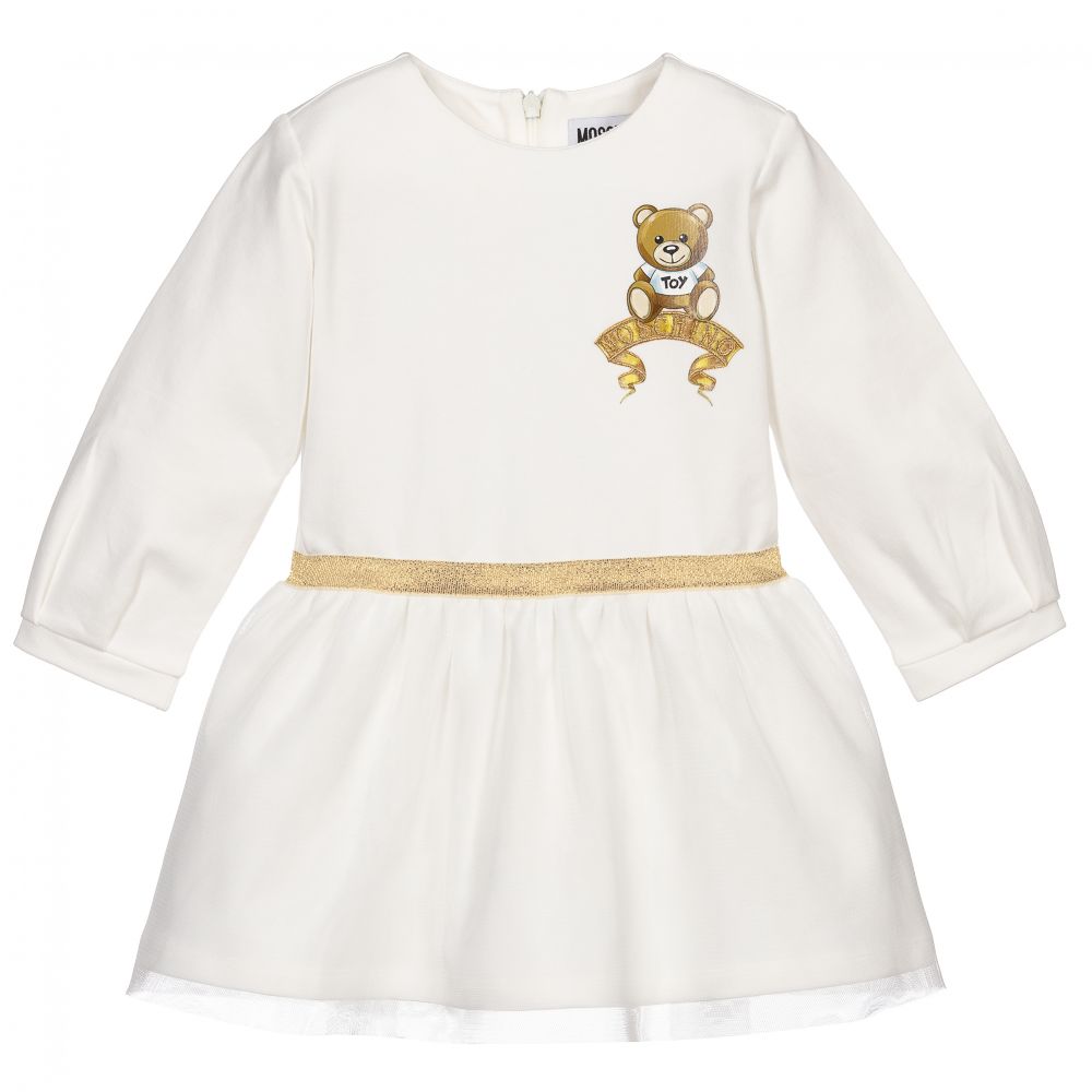 Moschino Baby - Ivory Jersey & Tulle Dress | Childrensalon