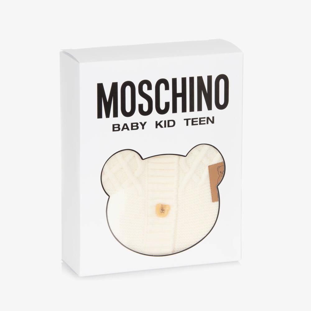 Moschino-Ivory Knitted Wool Romper | Childrensalon Outlet