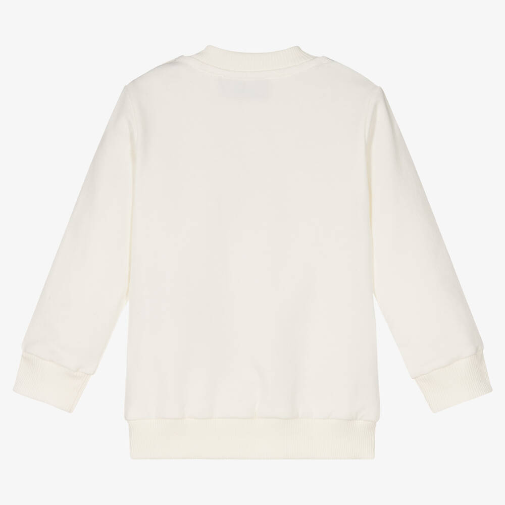 موسكينو Baby-سويتشيرت قطن جيرسي لون عاجي للأطفال | Childrensalon Outlet