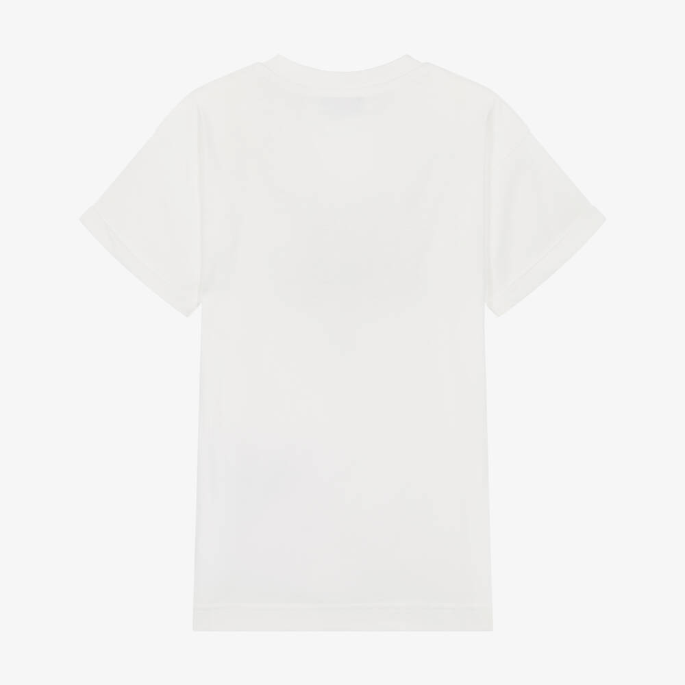 Moschino-Ivory Logo Dress | Childrensalon Outlet