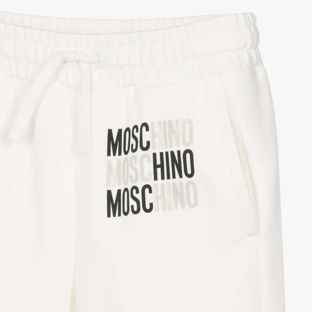 Moschino-Ivory Moschino Joggers | Childrensalon Outlet