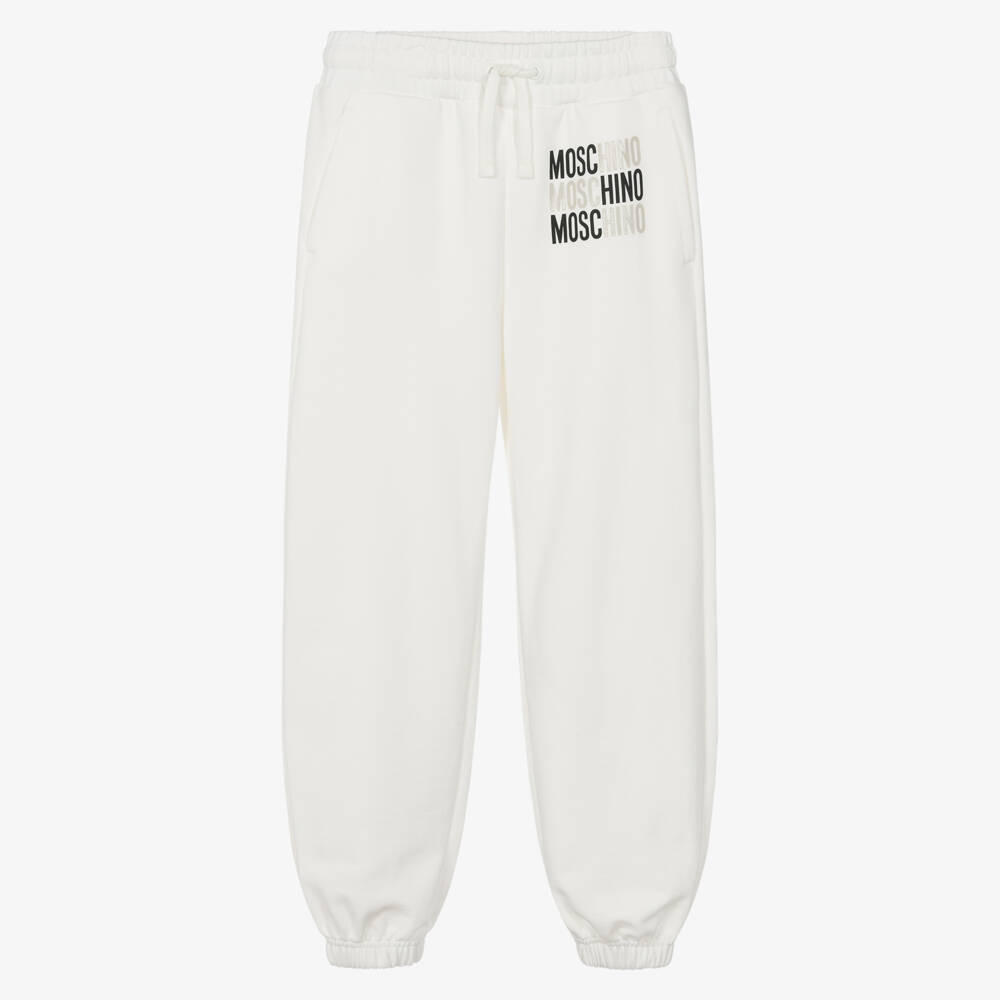 Moschino-Ivory Moschino Joggers | Childrensalon Outlet