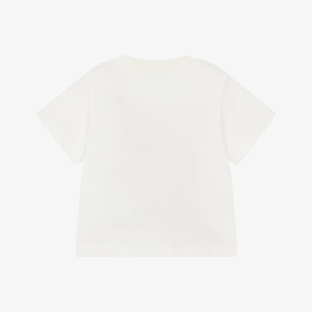 Moschino-Ivory Short Sleeve Bear Tee | Childrensalon Outlet