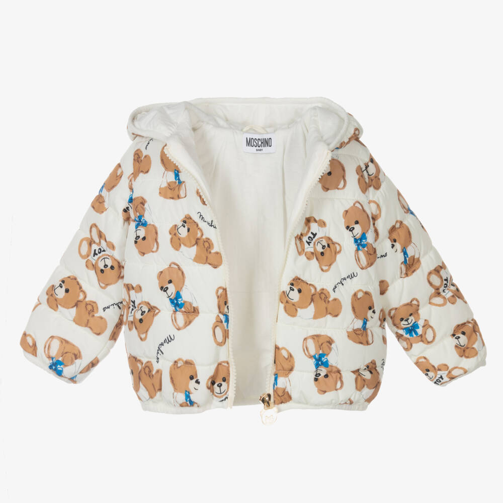 موسكينو Baby-جاكيت بافر لون عاجي للأطفال | Childrensalon Outlet