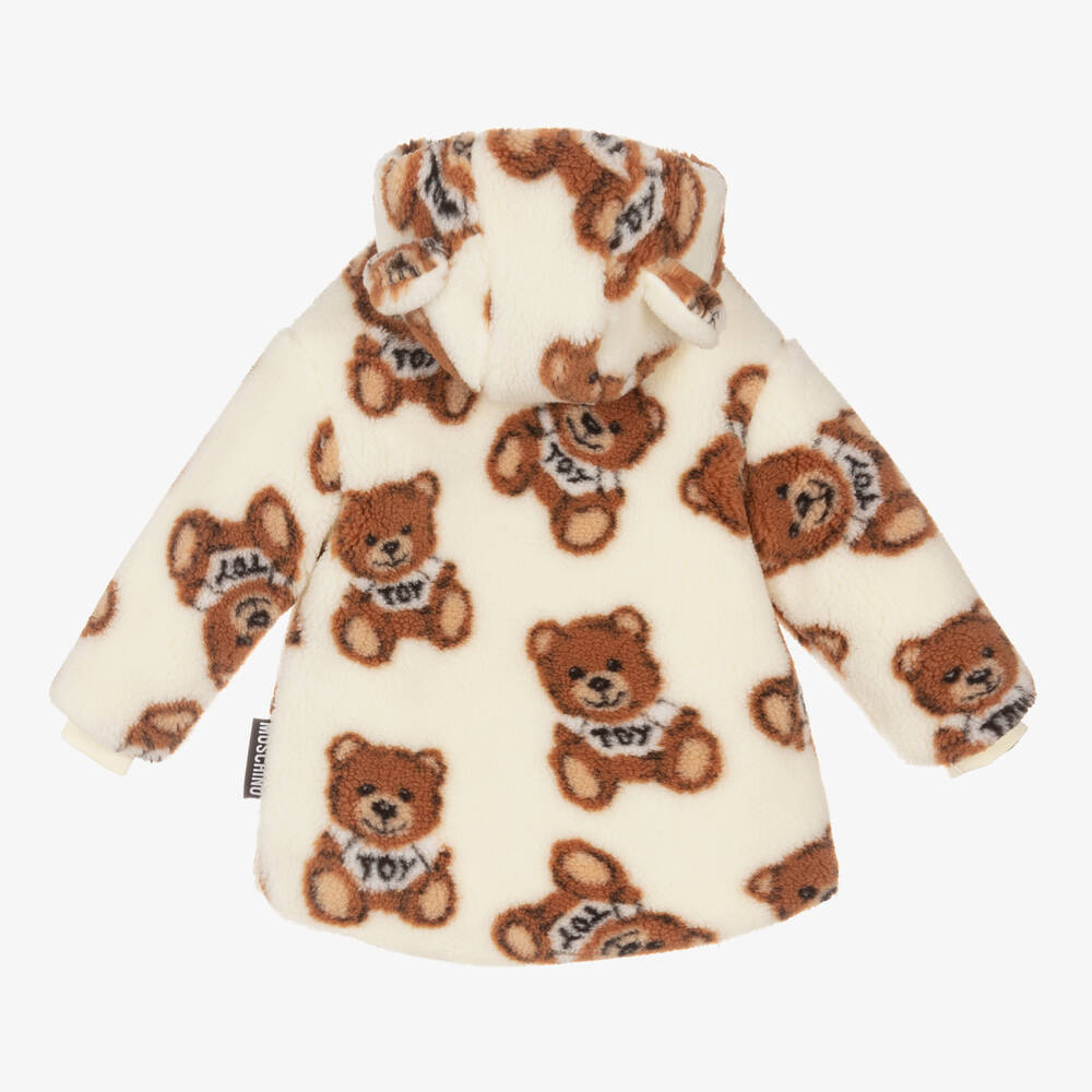 Moschino Kid-Teen-Ivory Teddy Fleece Jacket | Childrensalon Outlet