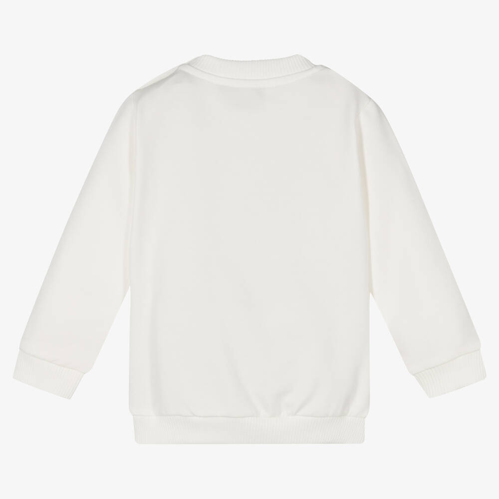 Moschino Baby - Ivory Teddy Heart Sweatshirt | Childrensalon