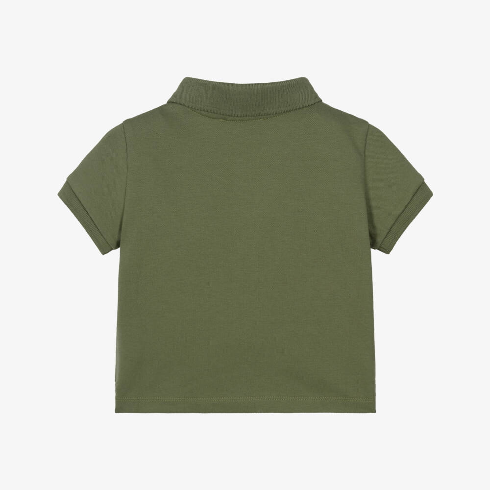 Moschino-Khaki Green Bear Polo T-shirt | Childrensalon Outlet