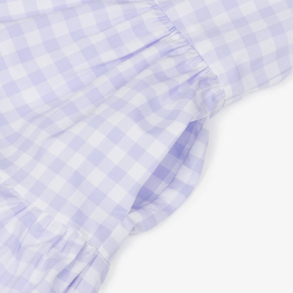 Moschino-Lilac Gingham Dress | Childrensalon Outlet