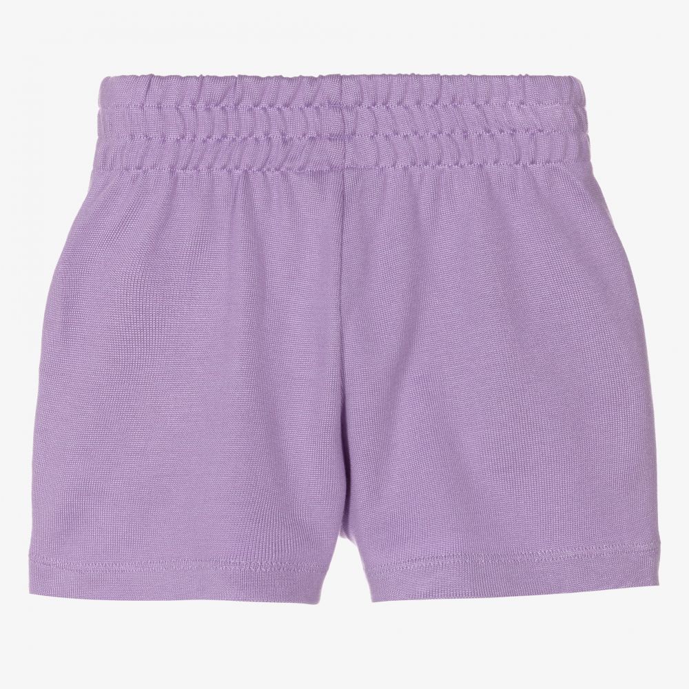 Moschino Kid Teen Lilac Purple Cotton Shorts