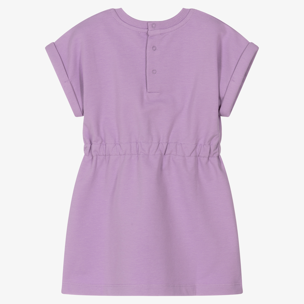 Moschino Kids logo-print cotton dress - Grey