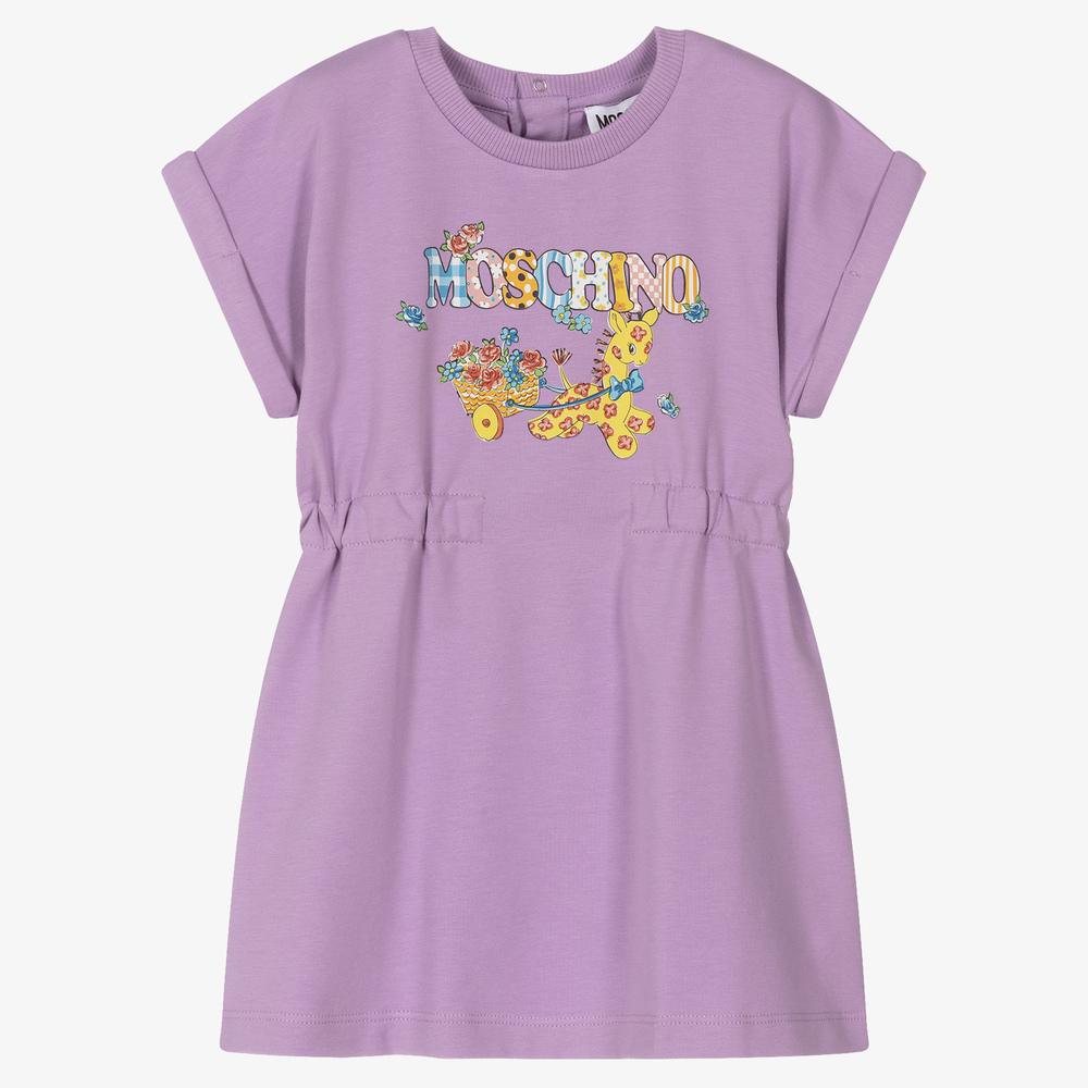 Moschino Baby - Robe lilas en coton | Childrensalon