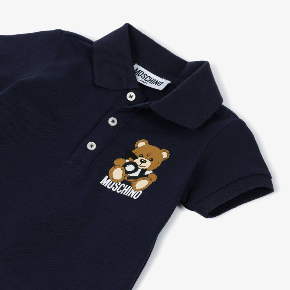 Moschino-بولو الدب الأزرق للأولاد الصغار | Childrensalon Outlet