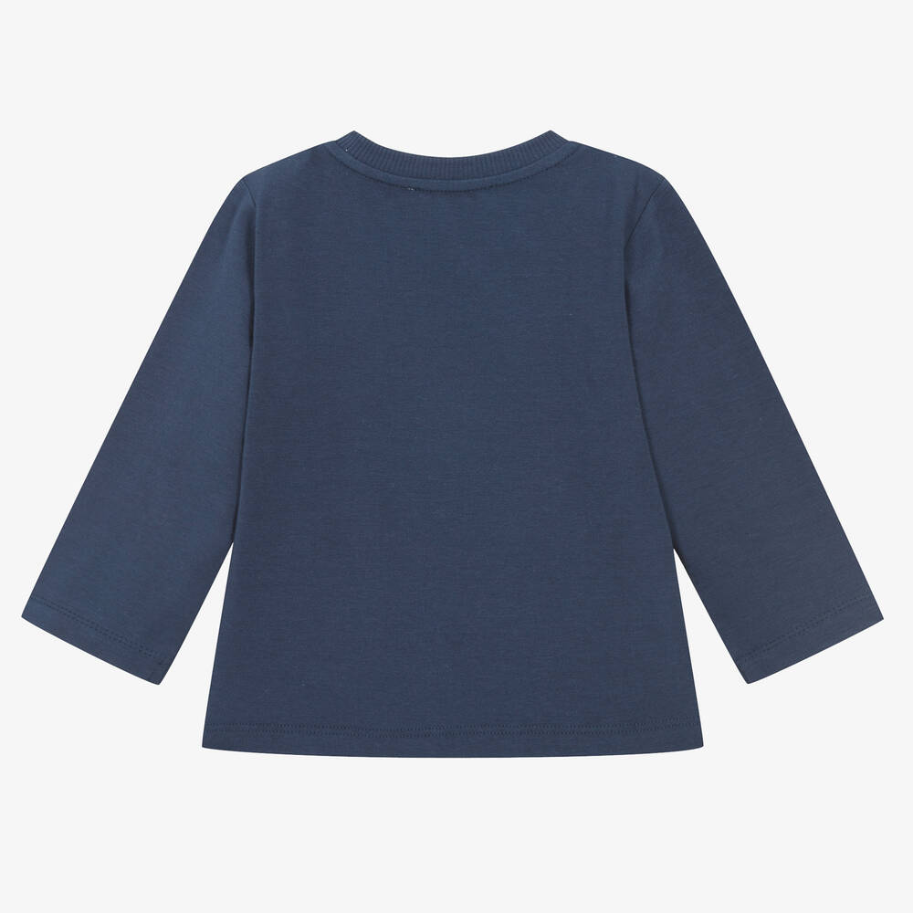 موسكينو Baby-توب بطبعة تيدي بير قطن جيرسي لون كحلي للأطفال | Childrensalon Outlet