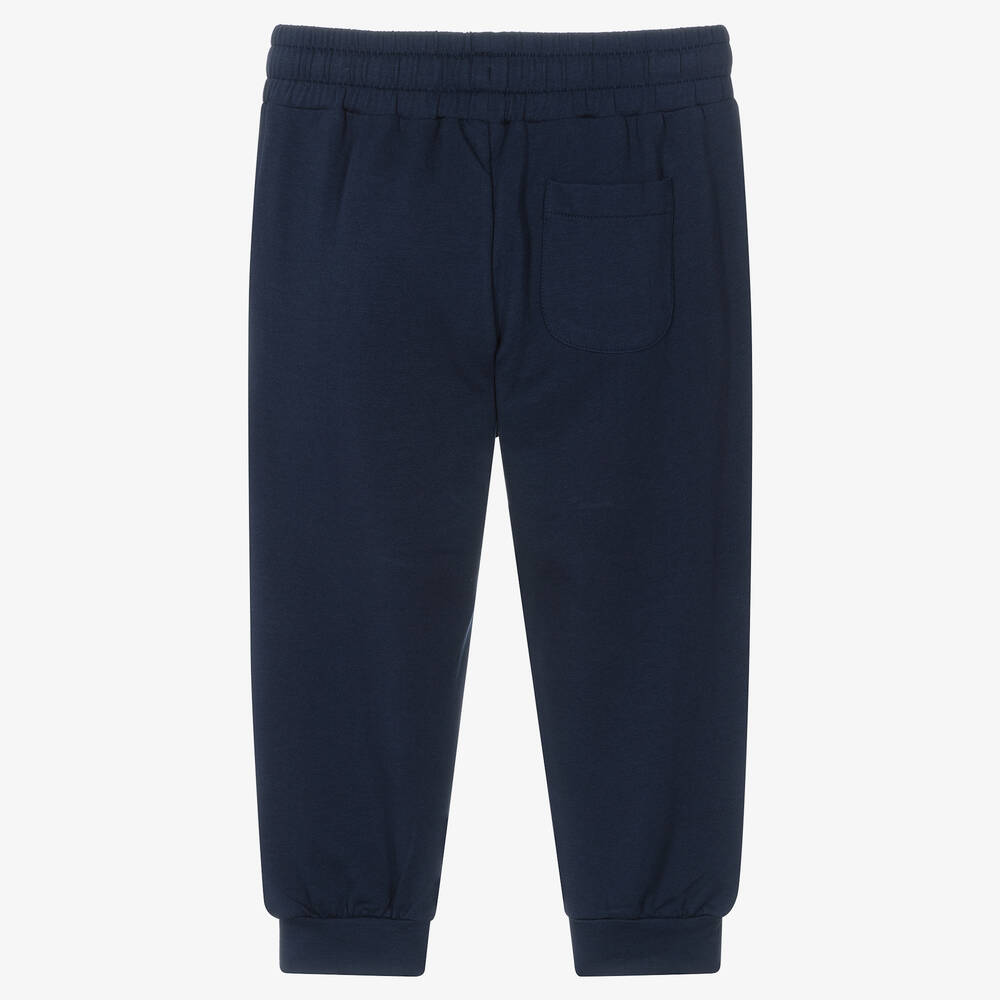 Moschino Кид-Тин-Синие джоггеры из хлопкового джерси | Childrensalon Outlet