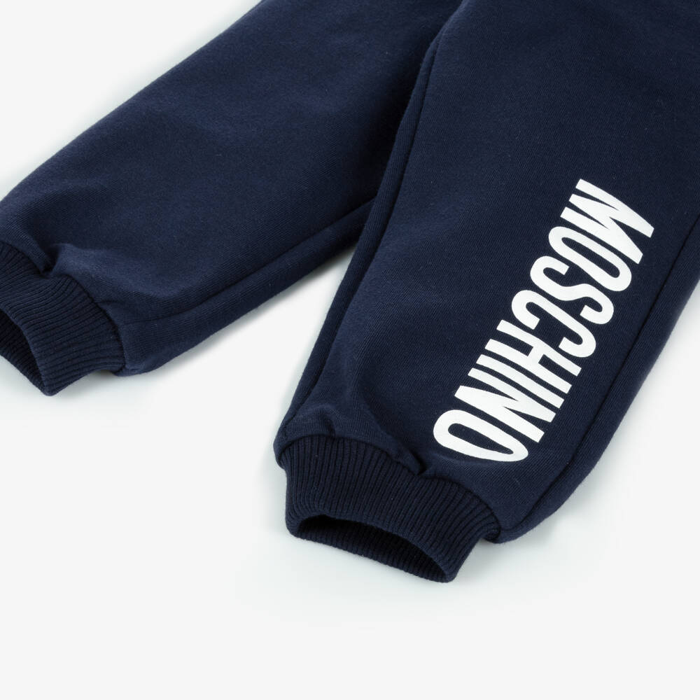 Moschino Baby-Navy Blue Cotton Jersey Joggers | Childrensalon Outlet