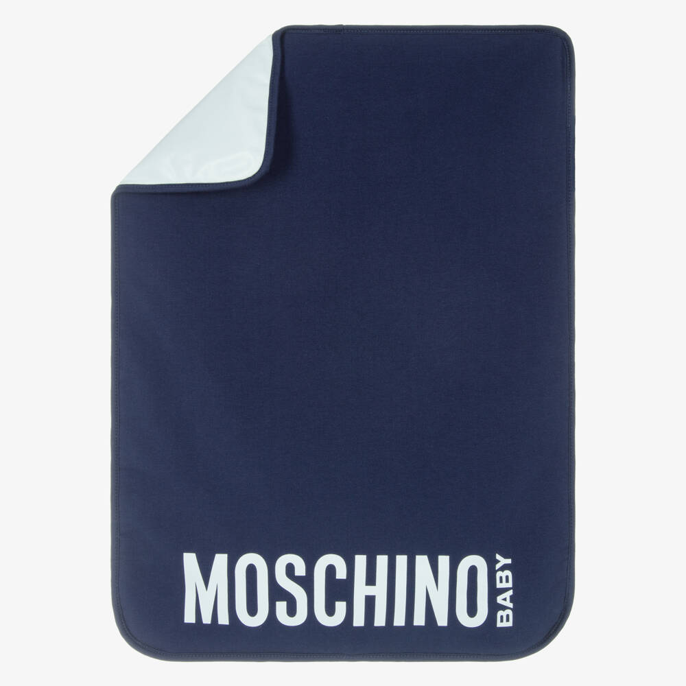Moschino-Navy Blue Moschino Teddy Bear Changing Bag (40cm) | Childrensalon Outlet