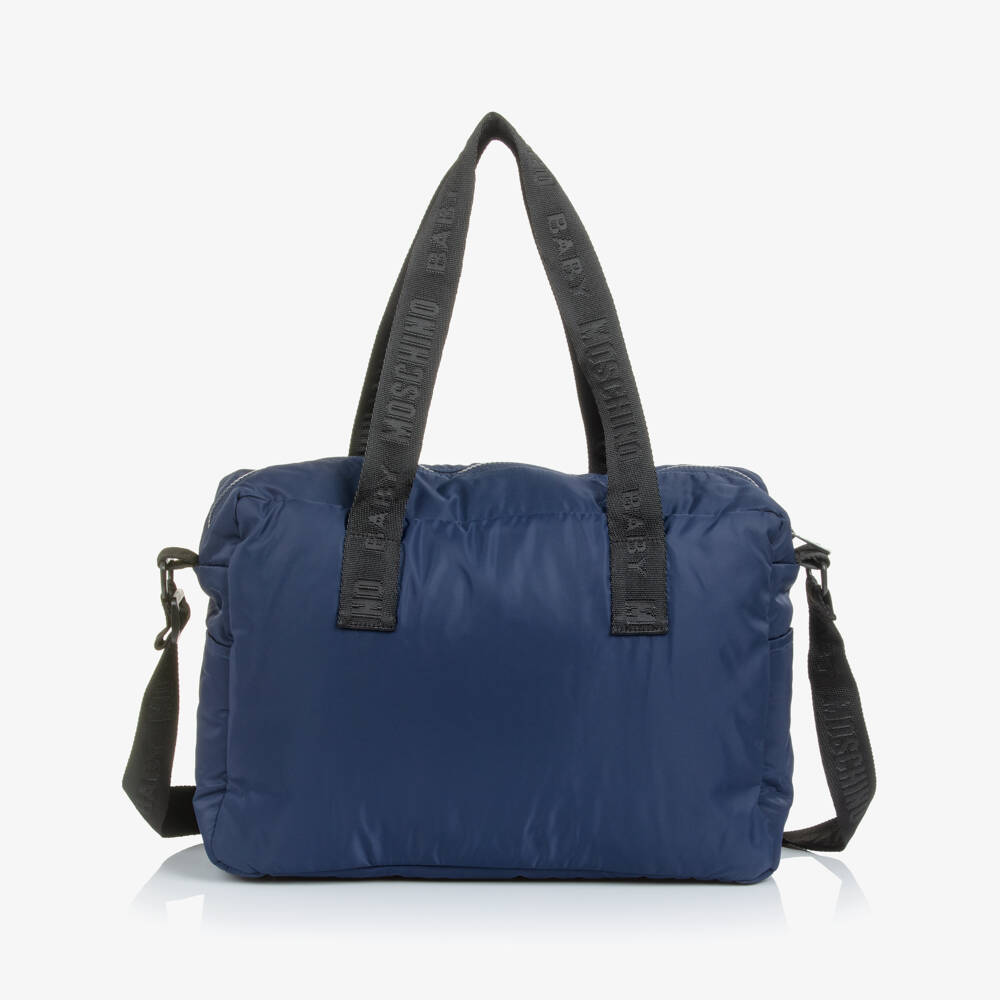 Moschino-Navy Blue Moschino Teddy Bear Changing Bag (40cm) | Childrensalon Outlet
