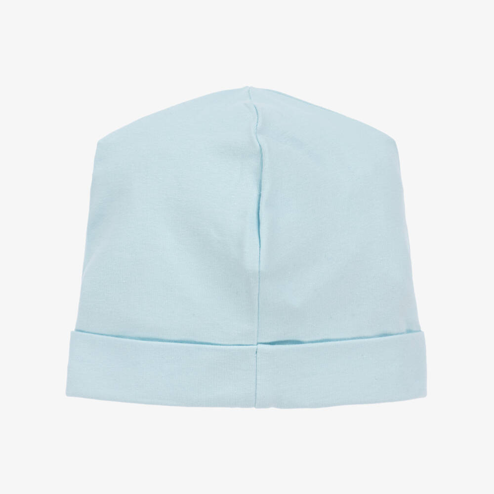 Moschino Baby-Pale Blue Cotton Baby Hat | Childrensalon Outlet