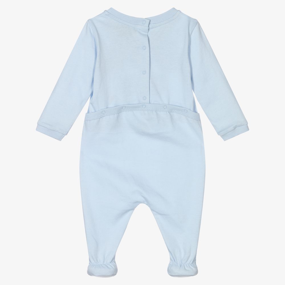 Moschino Baby-Pale Blue Cotton Babygrow | Childrensalon Outlet