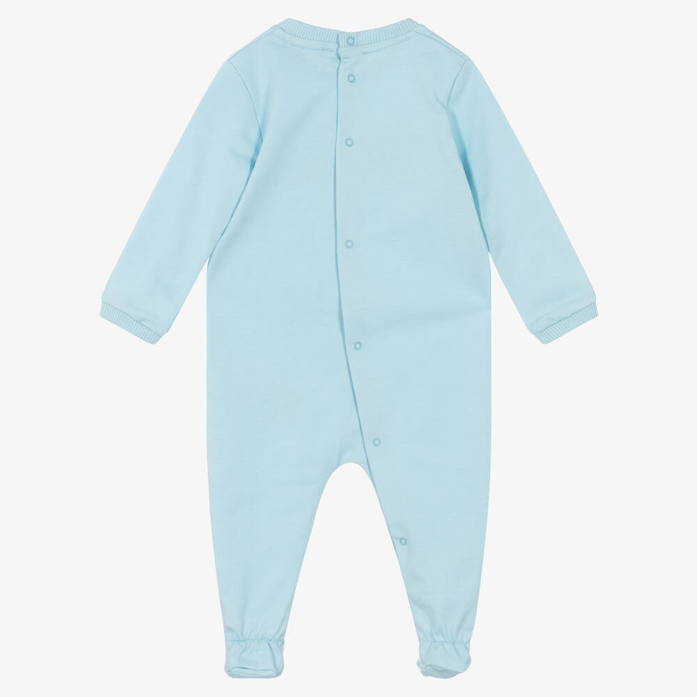 Moschino Малыши-Голубой хлопковый комбинезон | Childrensalon Outlet